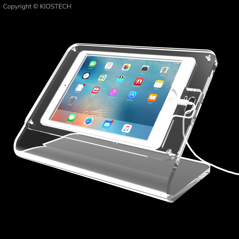 High Clear Acrylic Landscape 10.2 iPad Desktop Holder