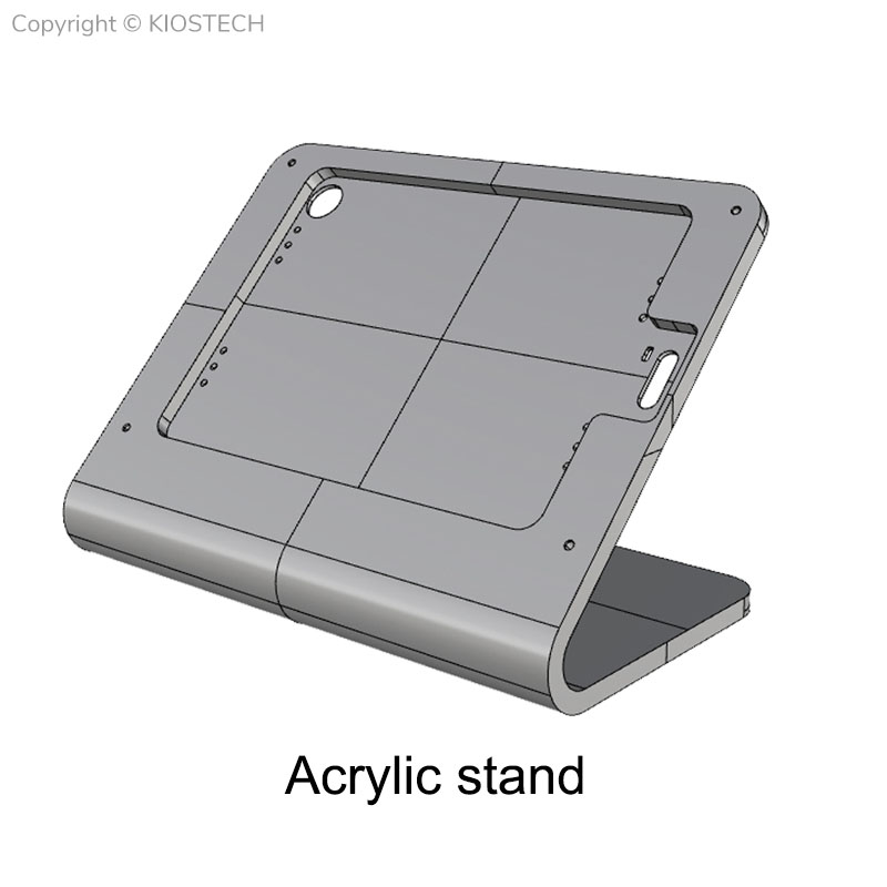 High Clear Acrylic Landscape 10.2 iPad Desktop Holder