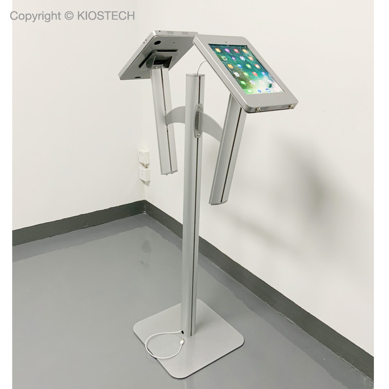 Adjustable Double-sided Tablet Stand with Two iPad Enclosures