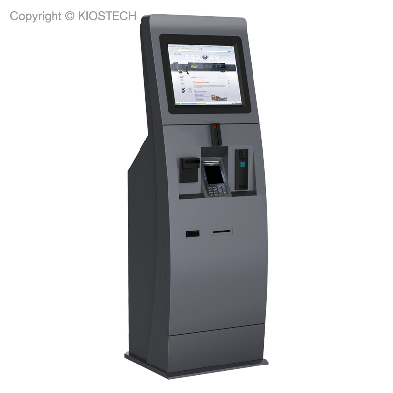 Bill and Credit Card Payment Kiosk with Card Dispenser