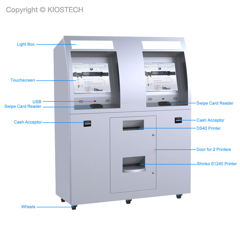 Dual kiosks with Photo Printer and Note Payment