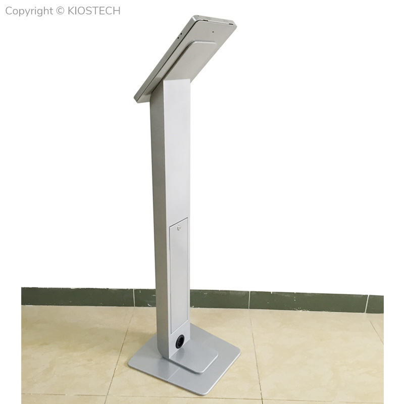 Vertical and Horizontal Display Floor Standing iPad Holder with Double Lock