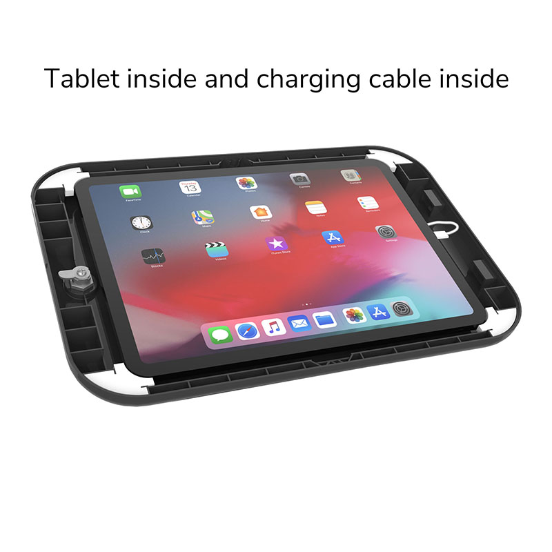 Tablet Slim Floor Stand Kiosk Anti Theft Locking Case Auto Exhibit School Library