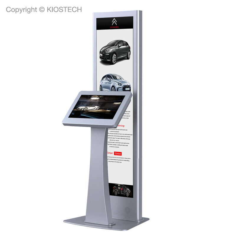 Dual Display Kiosk Touchscreen and Poster LED Light Box