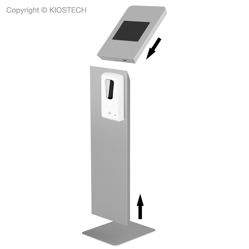 10.2 inch iPad Stand with Hand Sanitizer Dispenser