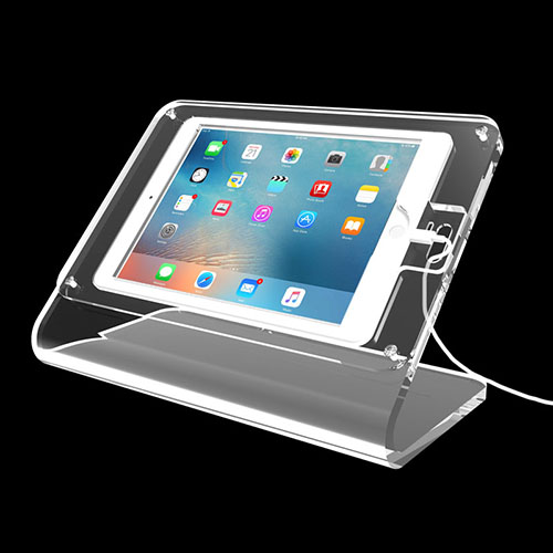 High Clear Acrylic Landscape 10.2 iPad Desktop Holder