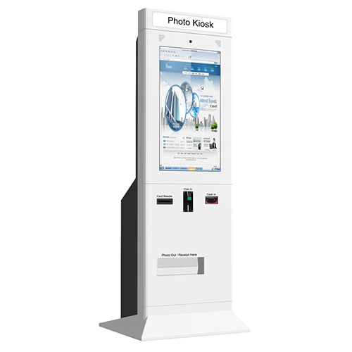 Large Touchscreen with Photo Printer Kiosk