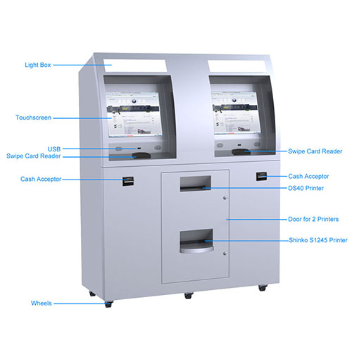 Dual kiosks with Photo Printer and Note Payment