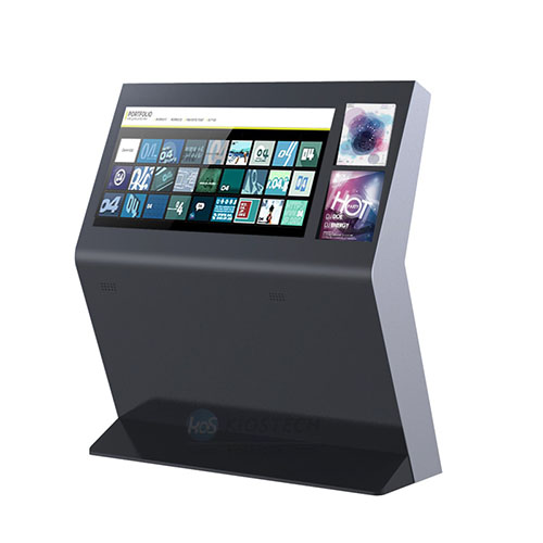 Touchscreen Table Kiosk for Auto Shows or Shipping Mall With Magazine Holder
