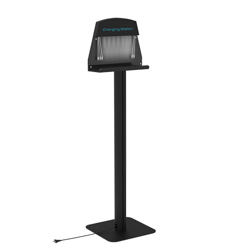 Floor Stand Phone Charging Station With Wireless Charger and LED Light